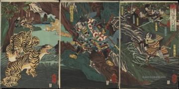  yoshitoshi - Kato kiyomasa Jagdtiger in der Zeit des imjim war Tsukioka Yoshitoshi
